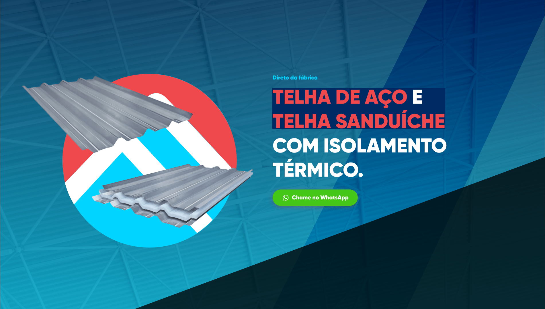 Banner Telha de Aço e Telha Sanduíche